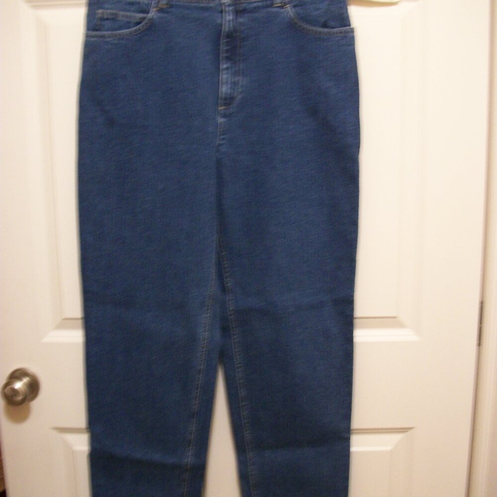 Vintage NWT JONES Ladies High Rise 5 Pocket Straight Leg Jeans Sz 14